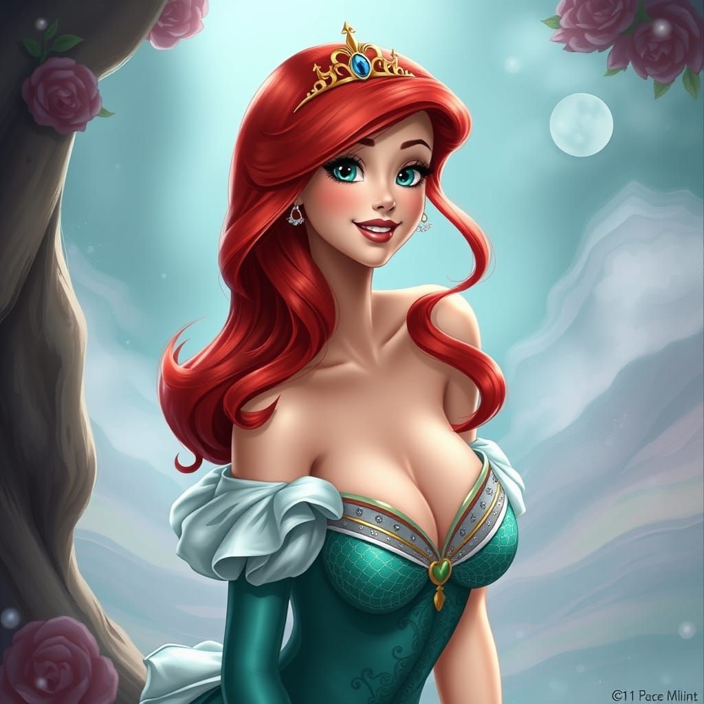 Hyperrealistic Disney Princess Pin Up