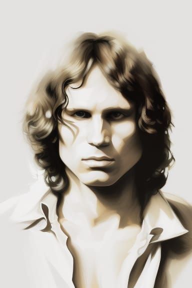 Jim Morrison Portrait in Art Nouveau Style