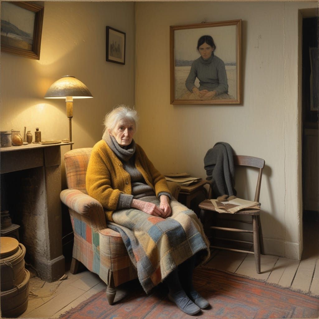 Warmth and Nostalgia in a Cozy Sitting Room Scene