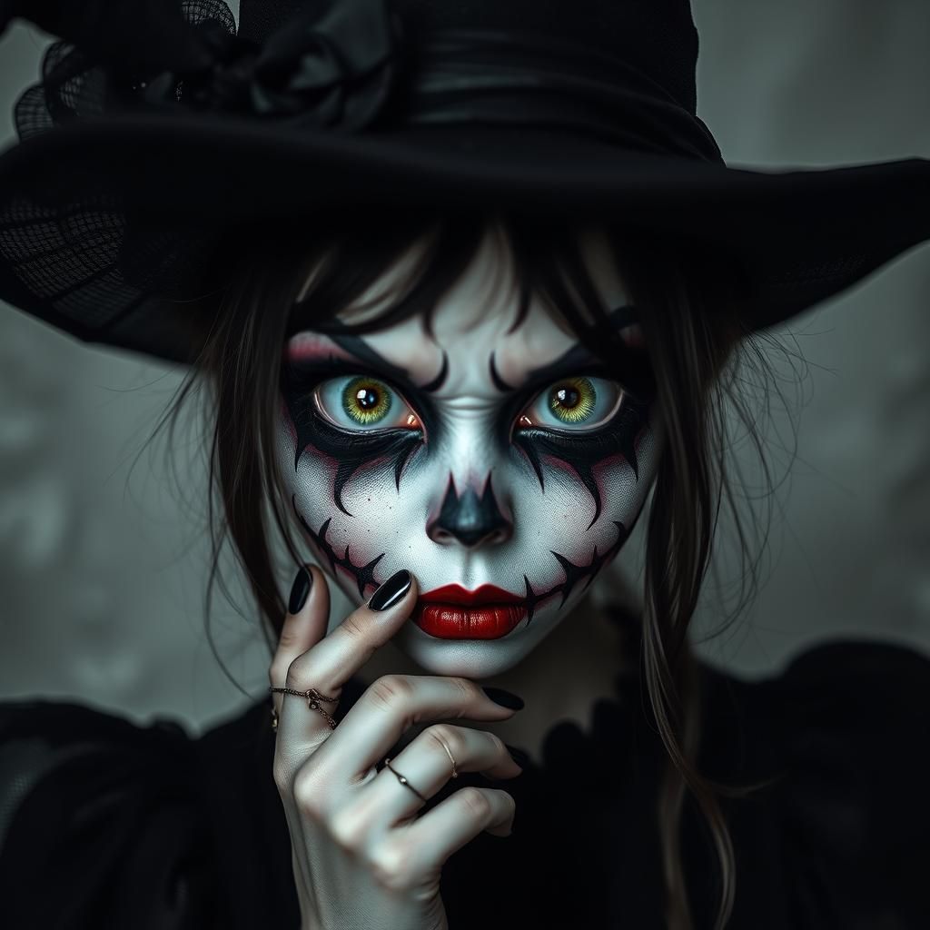 Scary Cute Horror Witch 🦇❤️🖤🧙🏼‍♀️