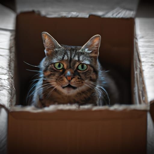 Schrödinger's Cat in a Box: Professional Photo