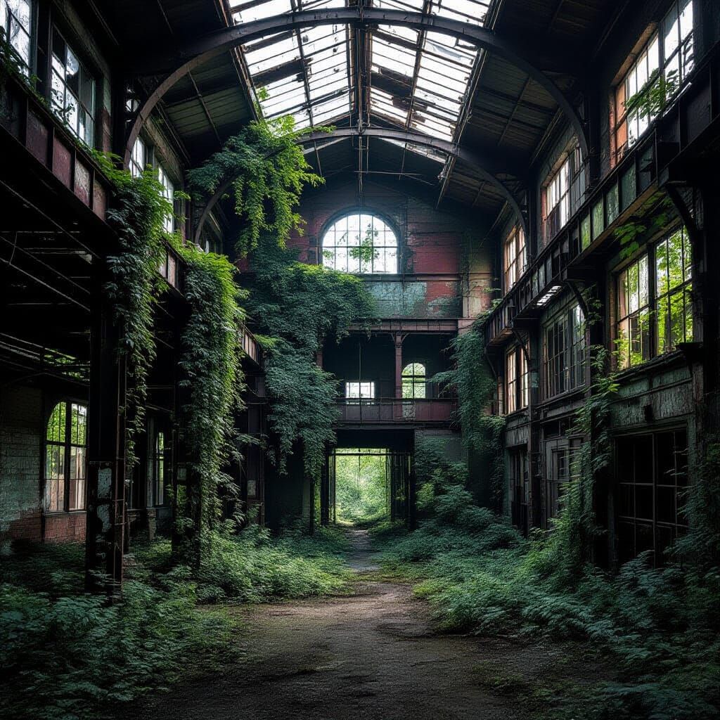 Nature Reclaims Abandoned Factory in Elegant Decay