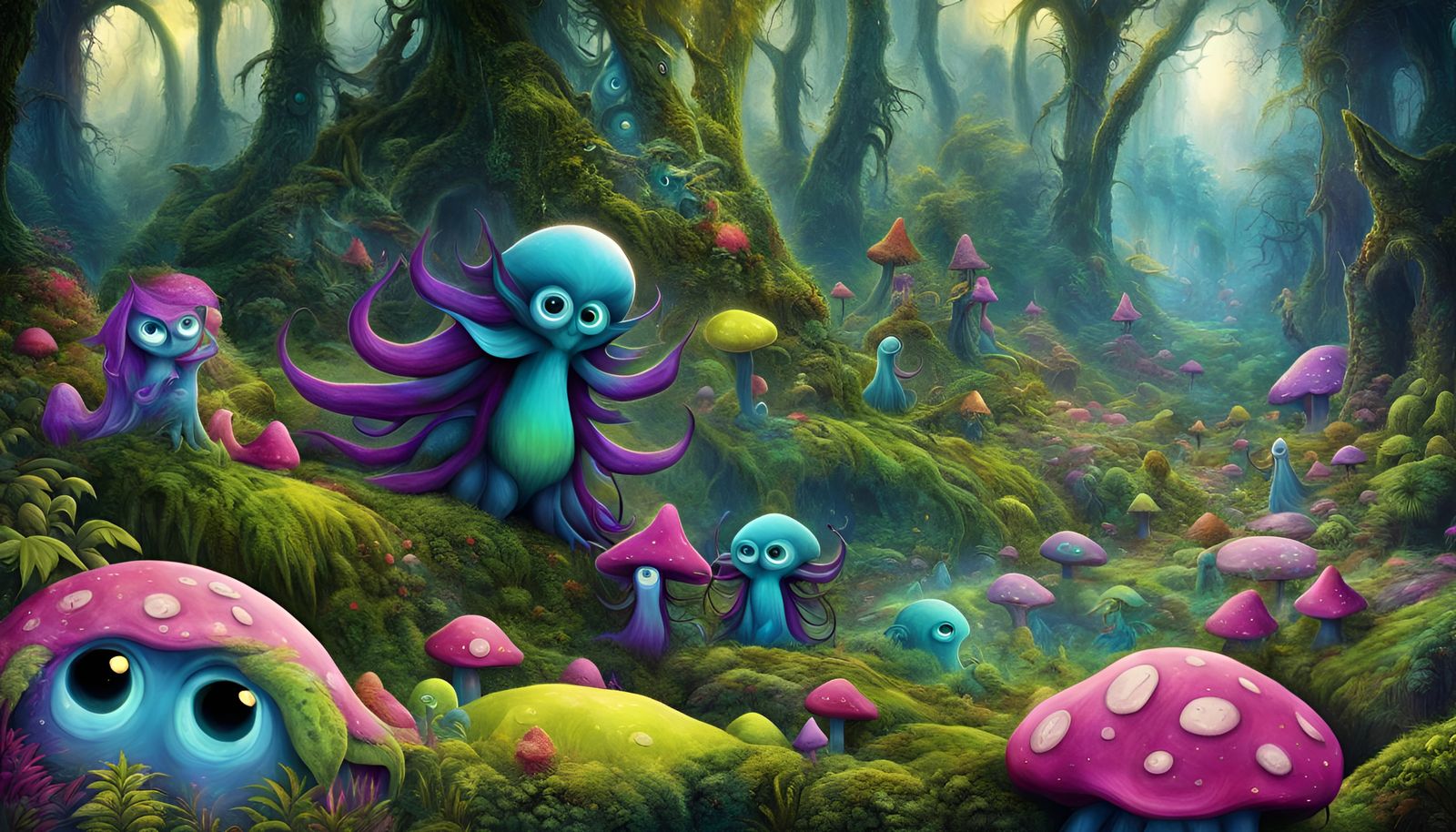Mushroom Fairy: Eldritch Beings in Fantasy Jungle