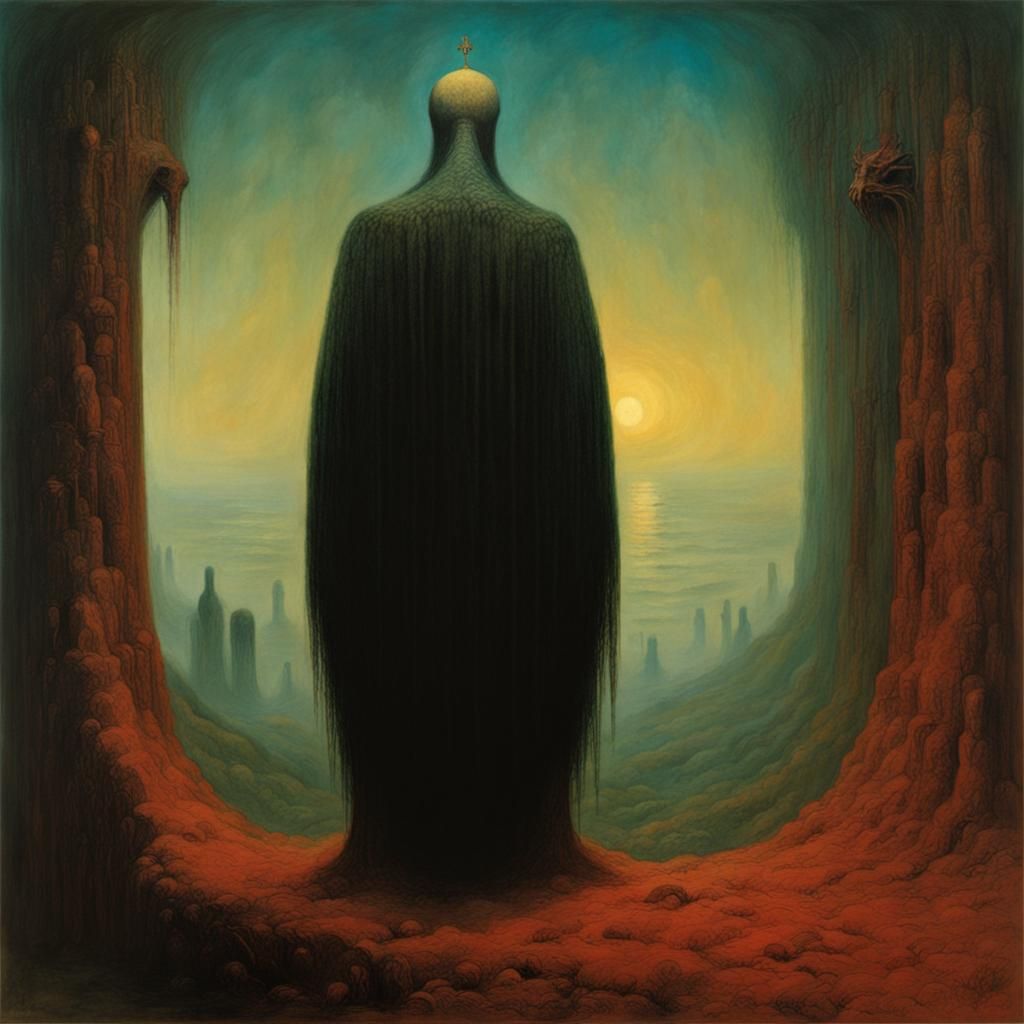 King Kenneth II in Beksinski-Inspired Style