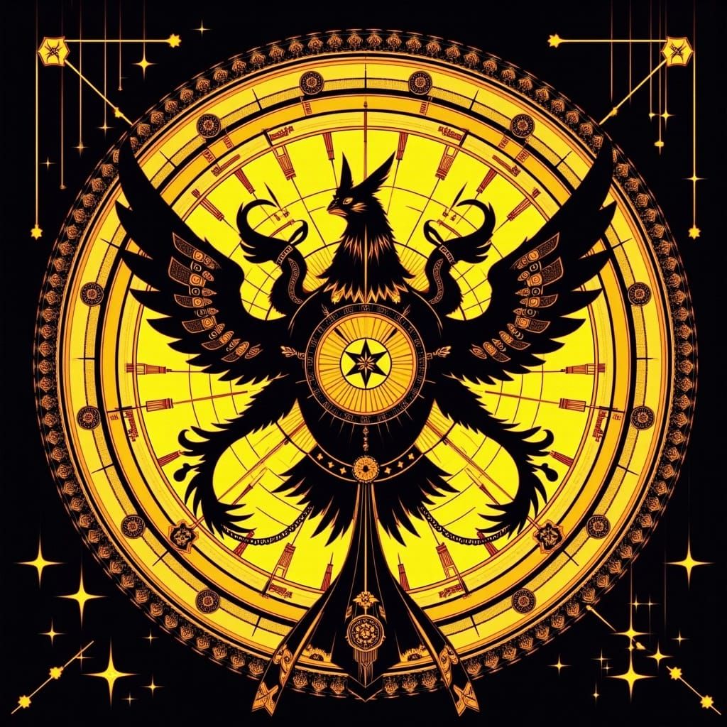 AI Image of a Stylized Compass