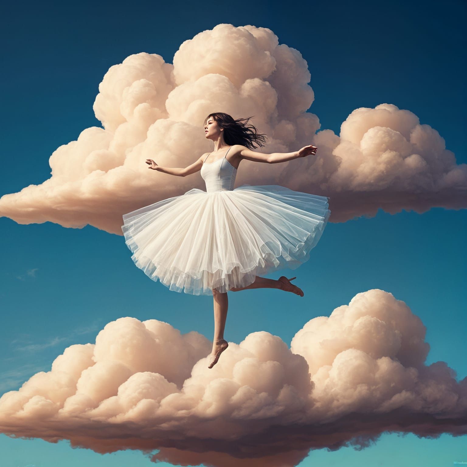 Singer Bounces Off Cotton Candy Clouds in Whimsical Surreali...