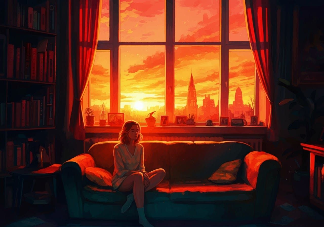 Golden Hour Serenity: A Romantic Vision