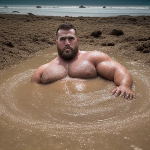 Man Trapped in Quicksand: Professional Photography