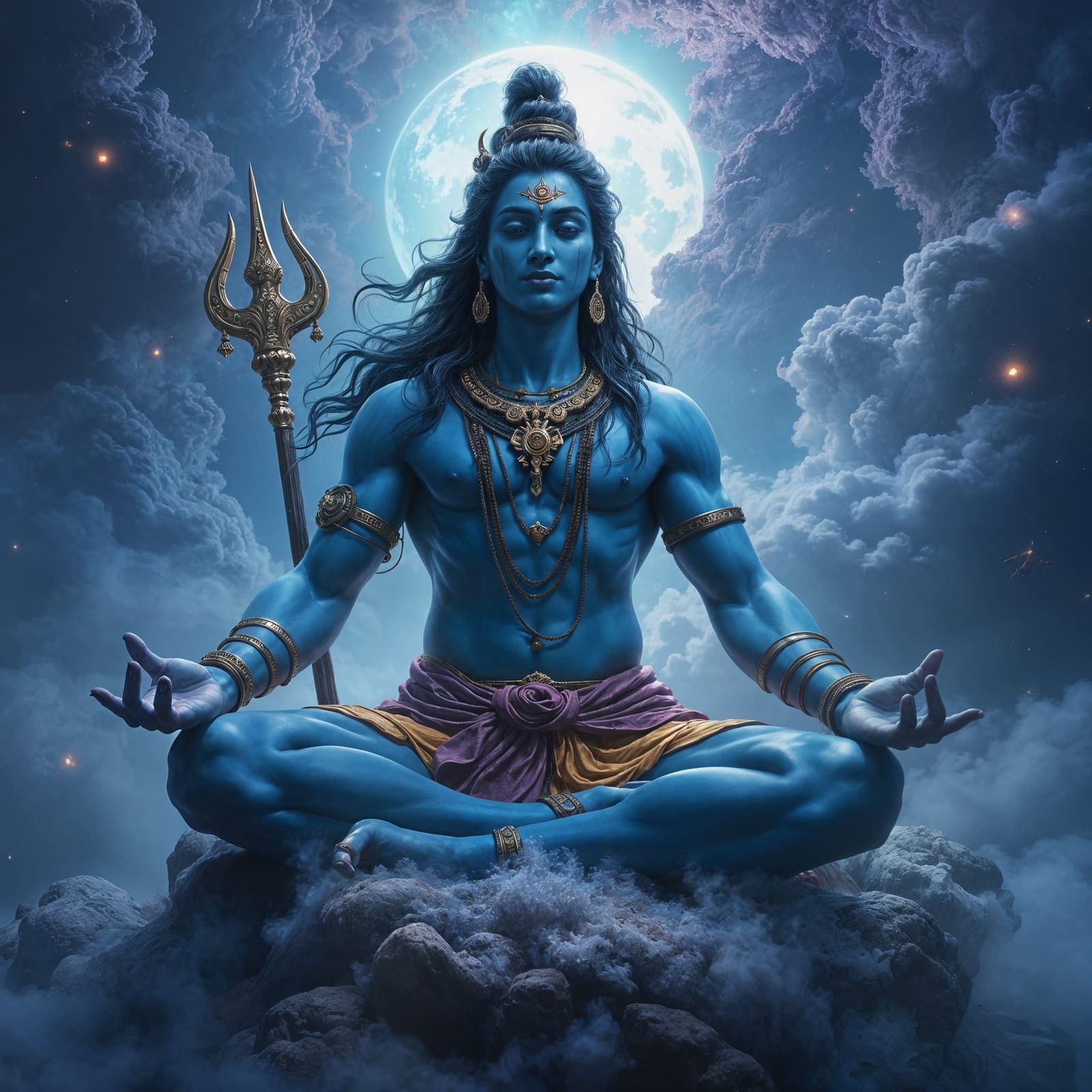 Lord Shiva in Epic Fantasy Art