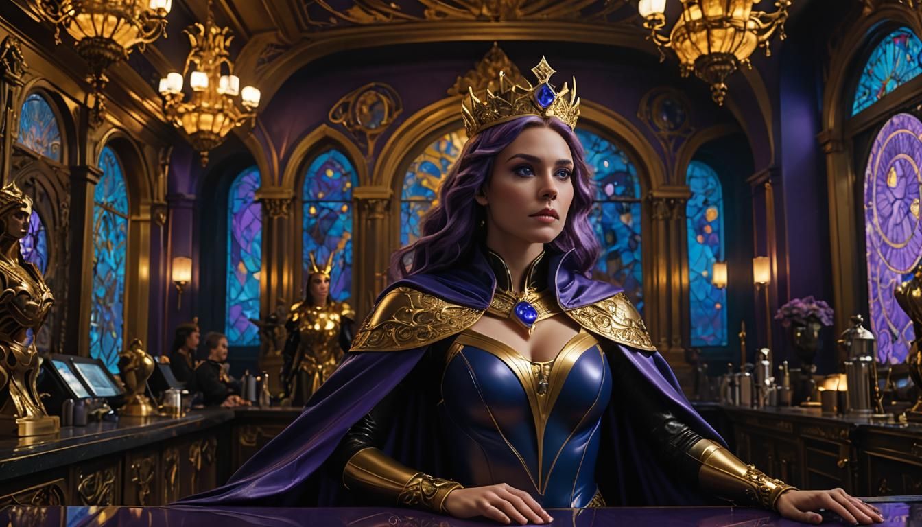 Latexian Queen in Hyper-Realistic Digital Painting