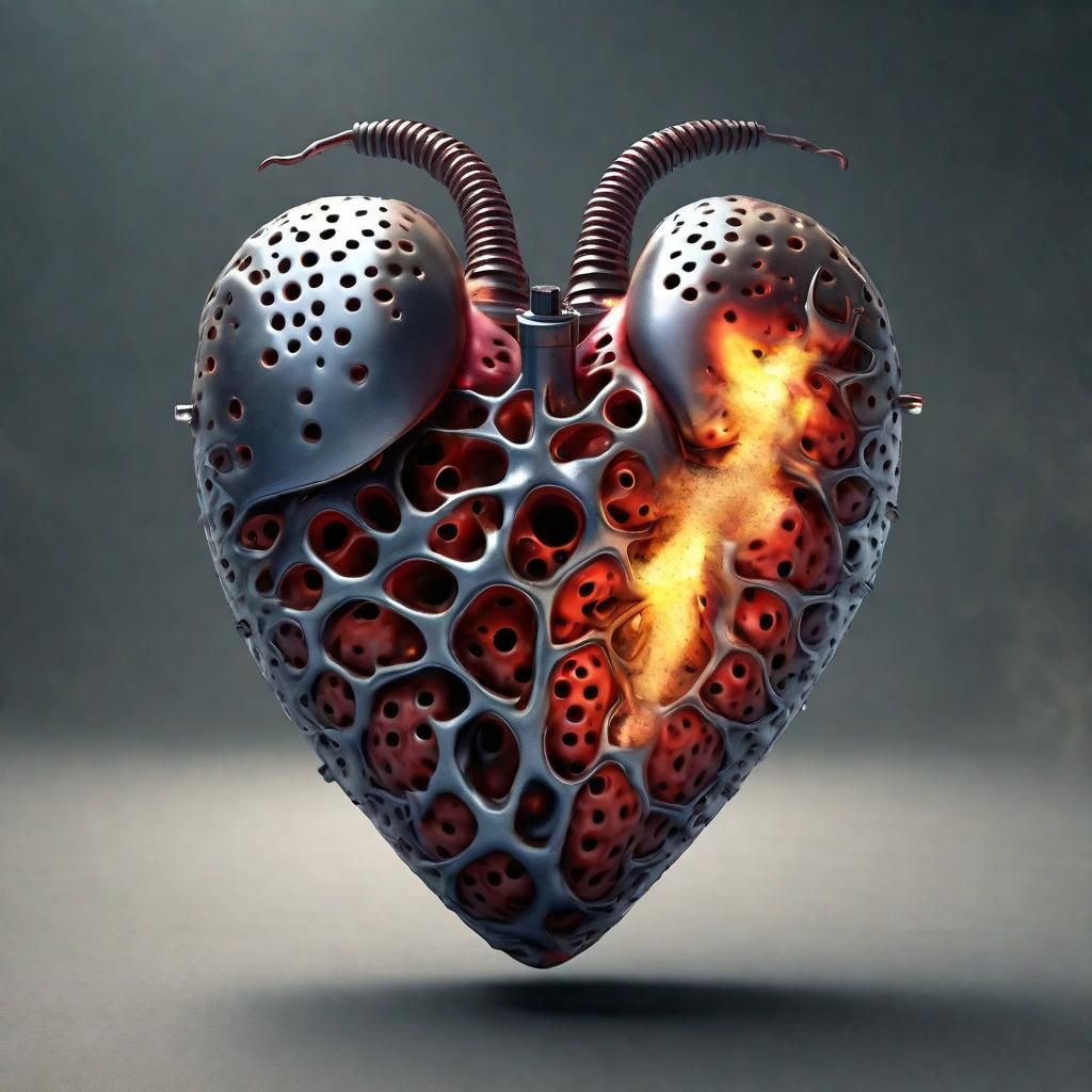 Fiery Heart: Expressionist Digital Art in HDR
