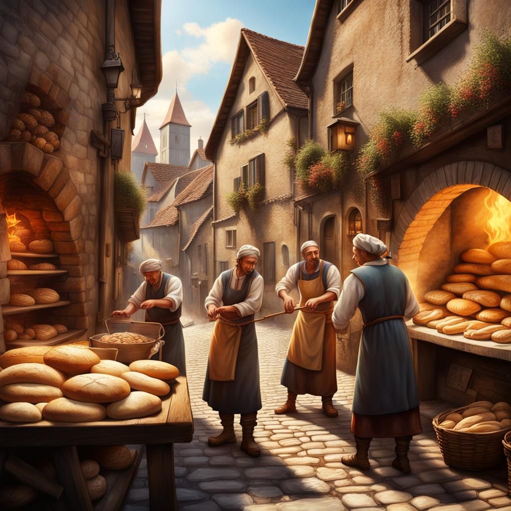 Medieval Bakery: A Photorealistic Cinema Scene