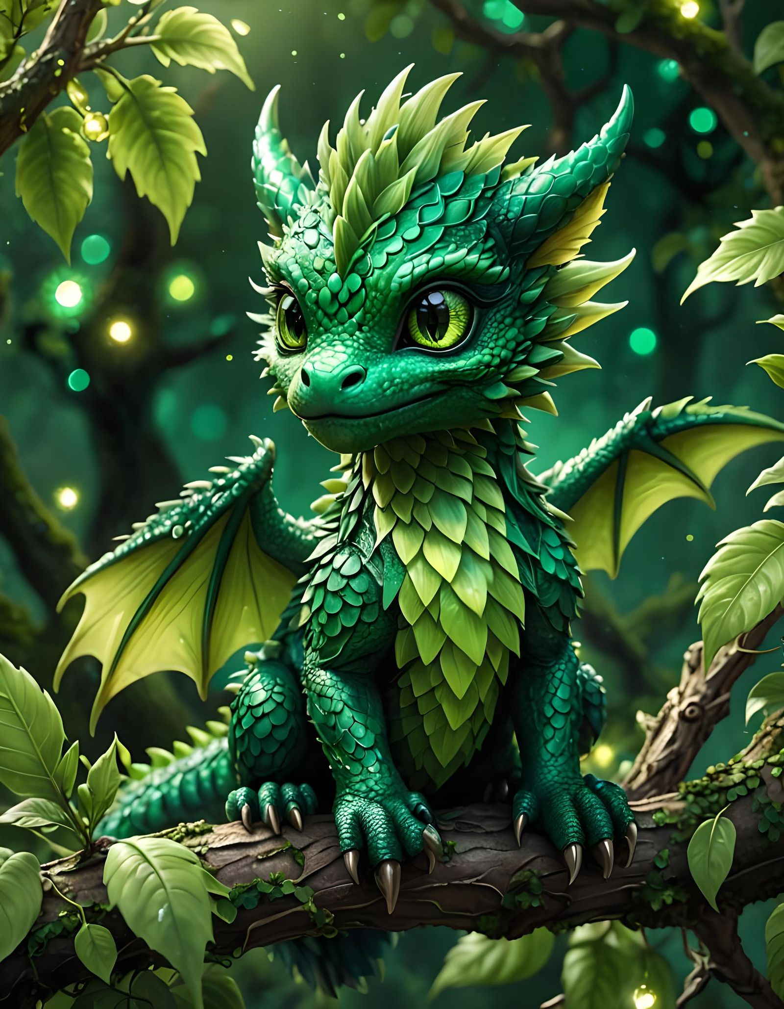 Green Baby Dragon