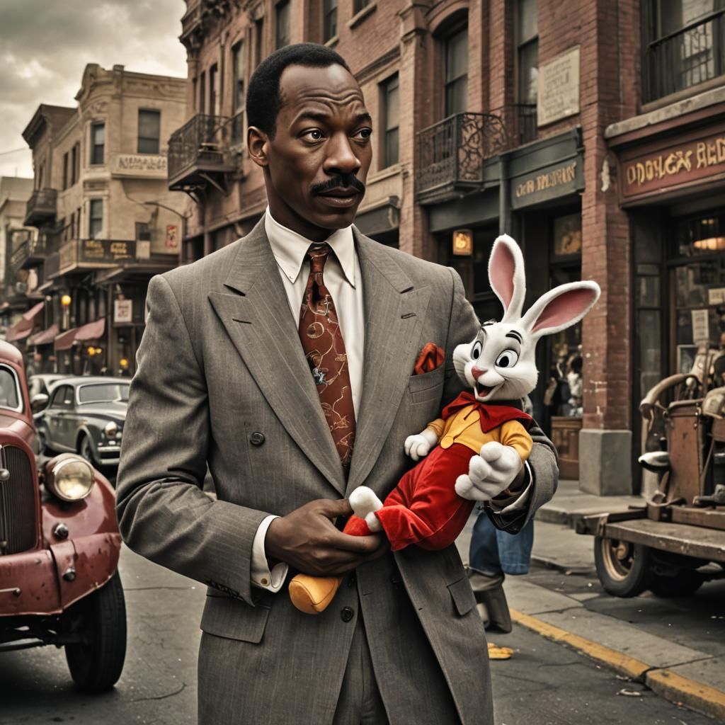 Eddie Murphy as Eddie Valiant in Roger Rabbit Style