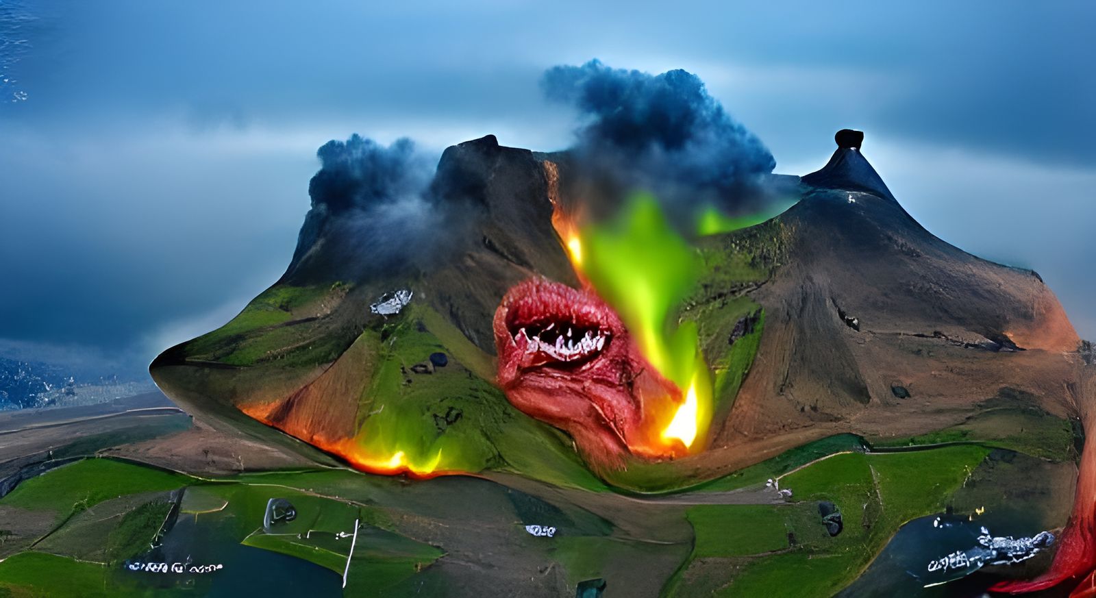 Icelandic Volcano: An AI Interpretation