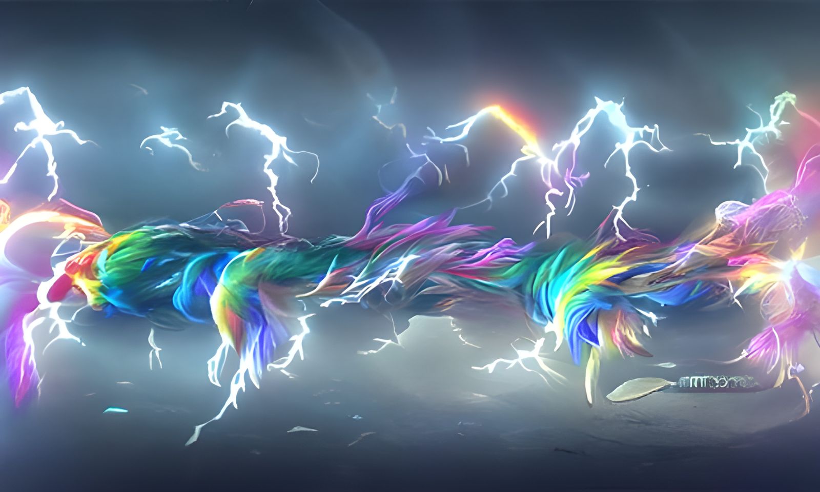 Rainbow Lightning Hybrid in Hyperrealism
