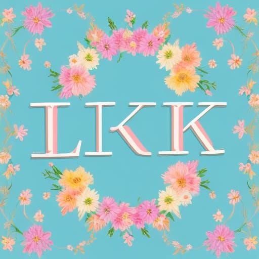 Whimsical Floral Sign As Digital Painting