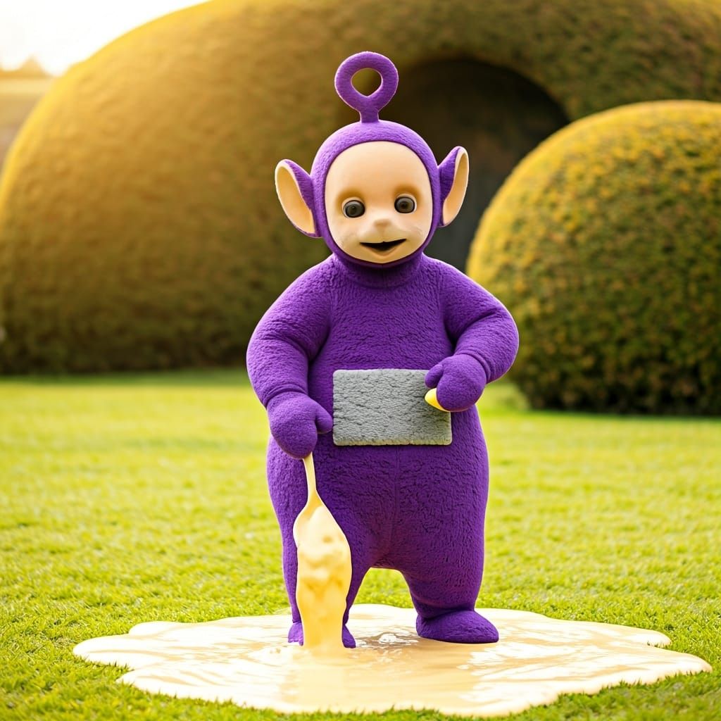 Noo Noo Cleans Up Spilled Tubby Custard