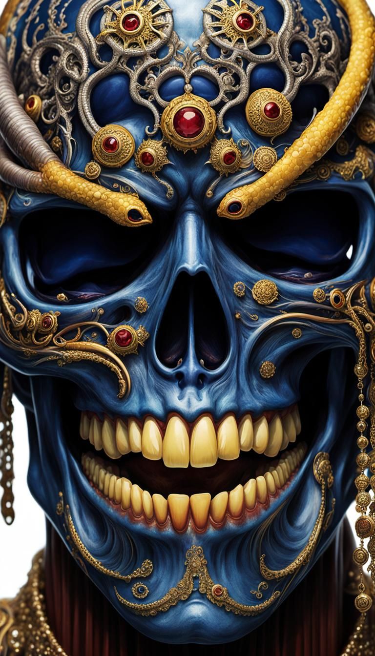 Grotesque Men with Lamprey Teeth: Dark Fantasy Art