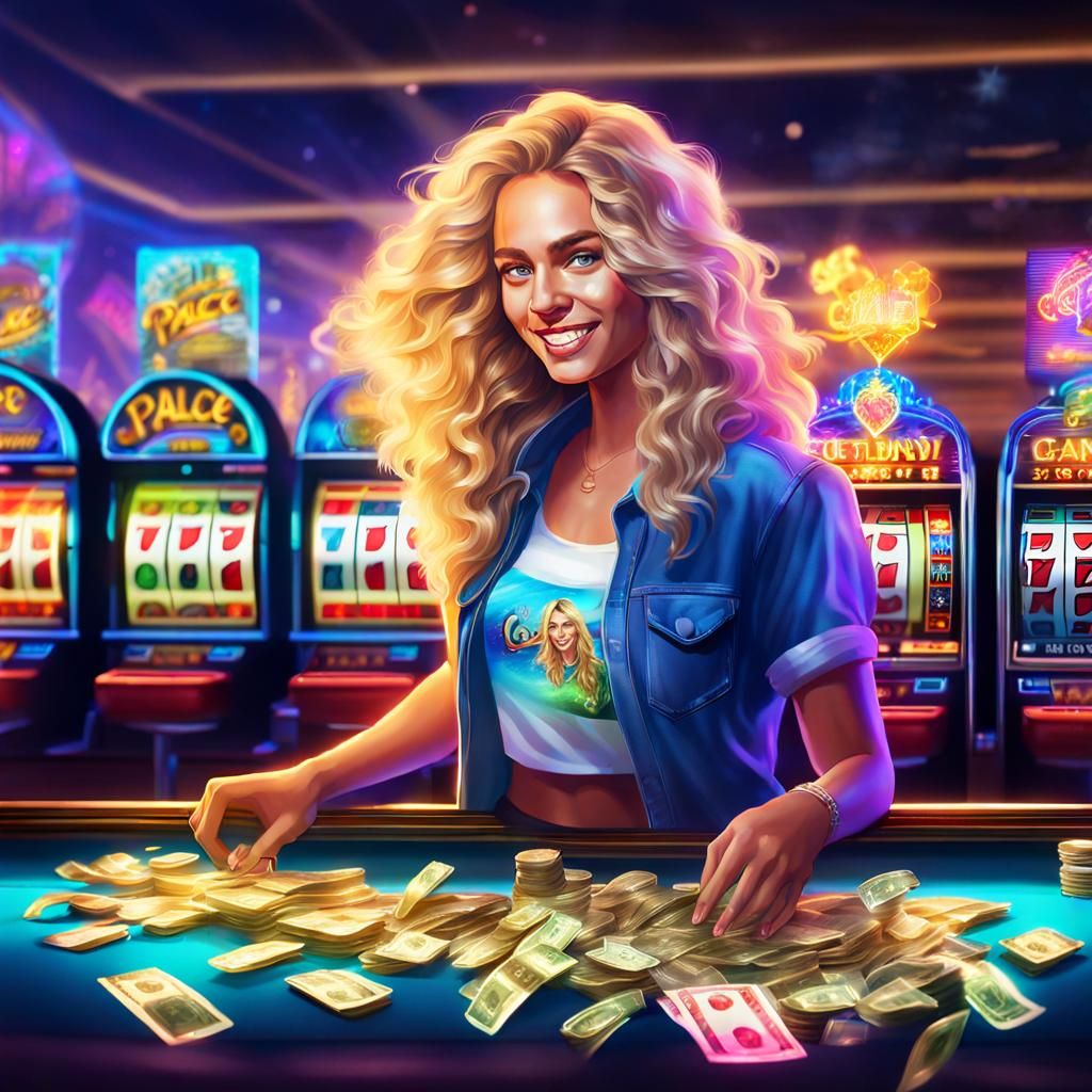 Woman Wins Lottery at Caesar's Palace: Neon Art