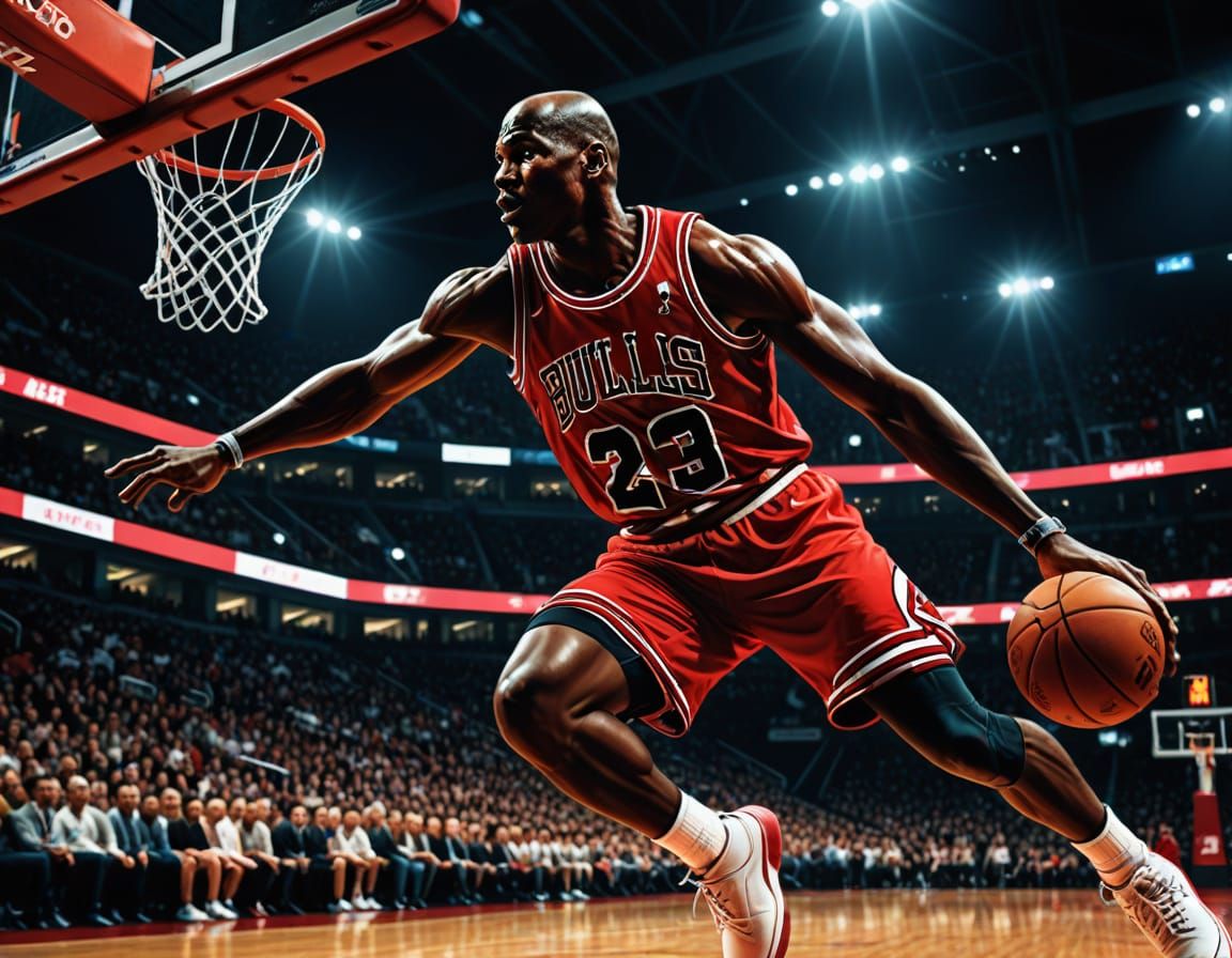 Michael Jordan Soars in Dynamic Digital Art