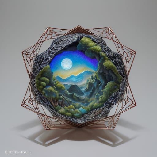 Complex Découpage with Mosaic Tessellated Silken Threads