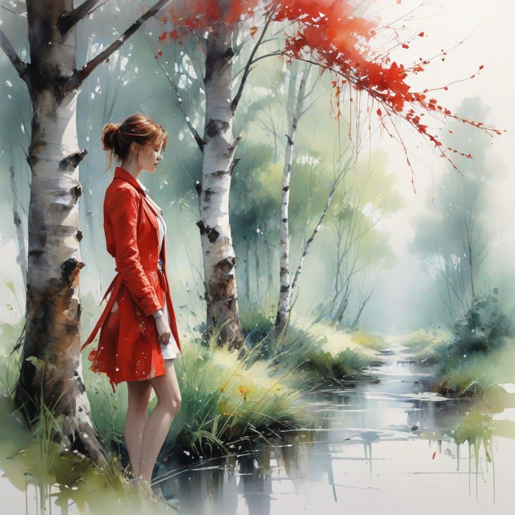 Woodland Path: A Journey Through Ancient Birch Trees