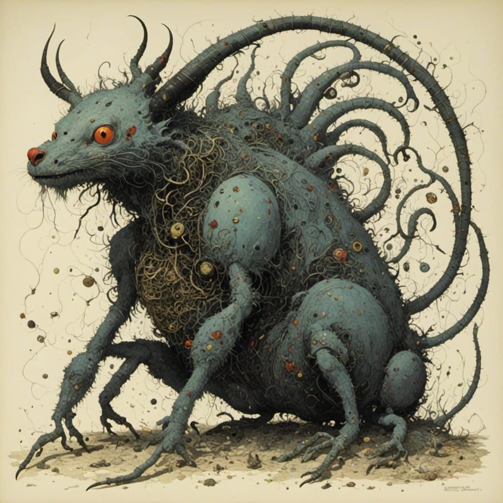 Mythical Chimera Creature in Savage Style