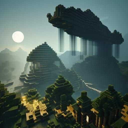 Minecraft Laser Cannon Build in Dark Fantasy Style