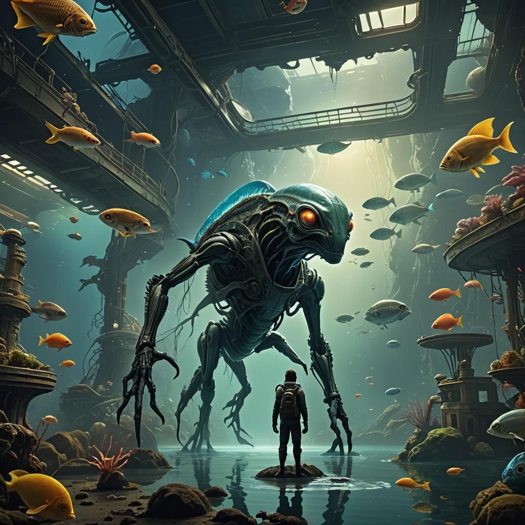 Alien Wonders at Fish Tank: Digital Matte Painting