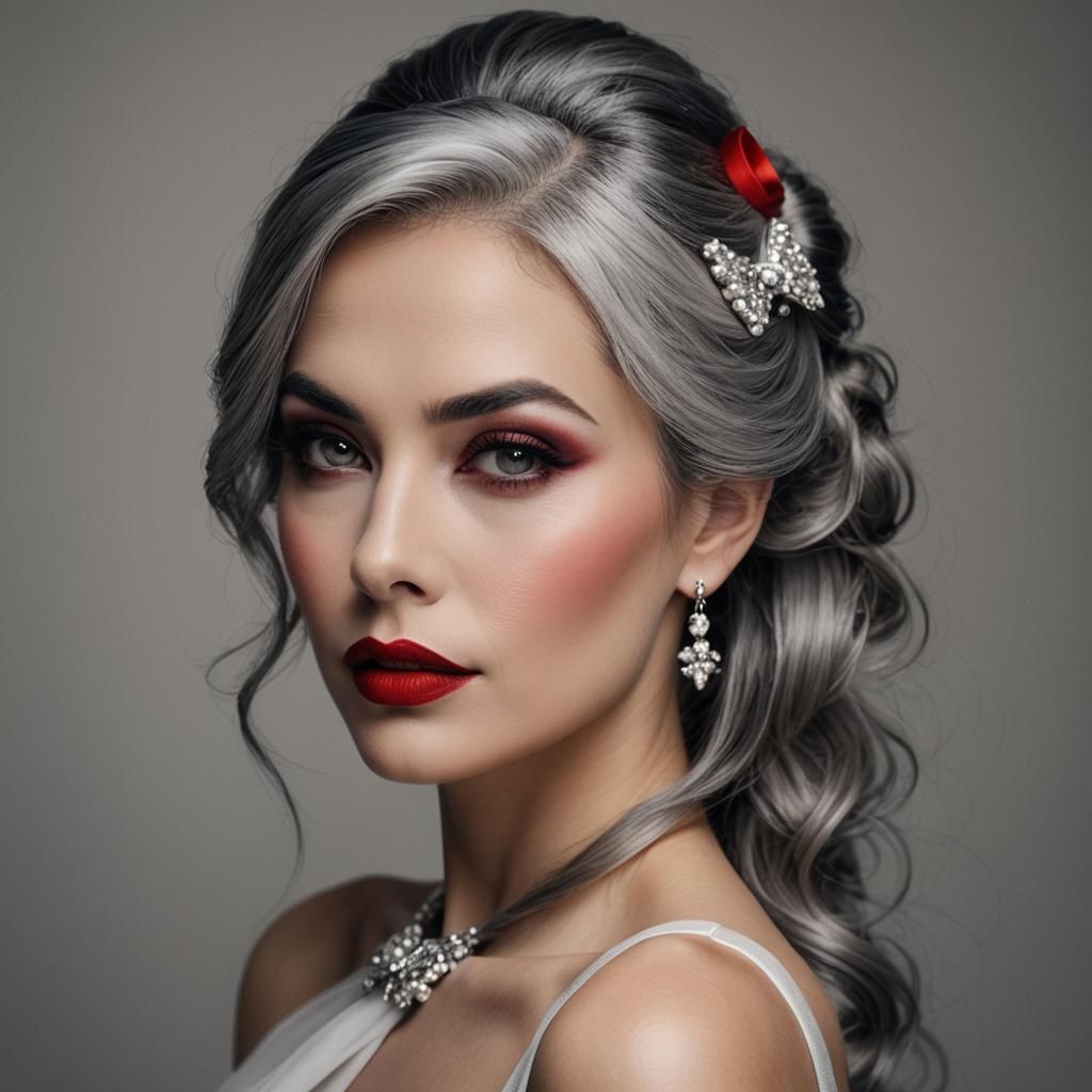 Luxury Woman Portrait with Smoky Eyes in High-Fashion Photog...