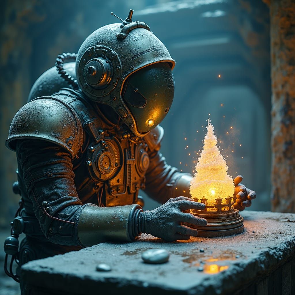 Cryogenic Archaeometallurgist Examines Artifact in Frozen Te...