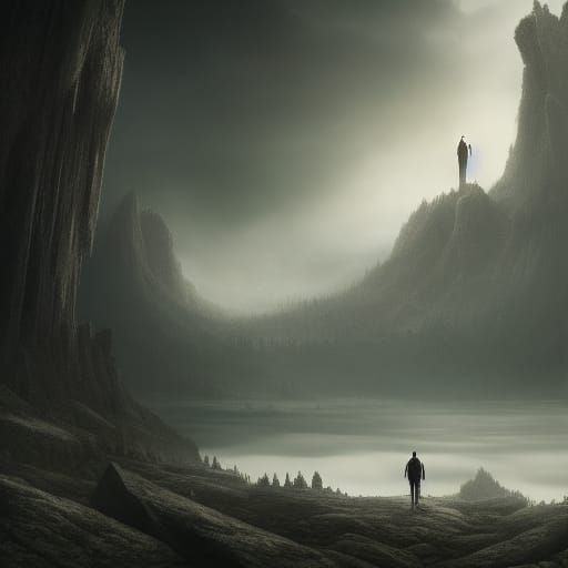 Epic Solitude: A Dramatic Digital Matte Painting
