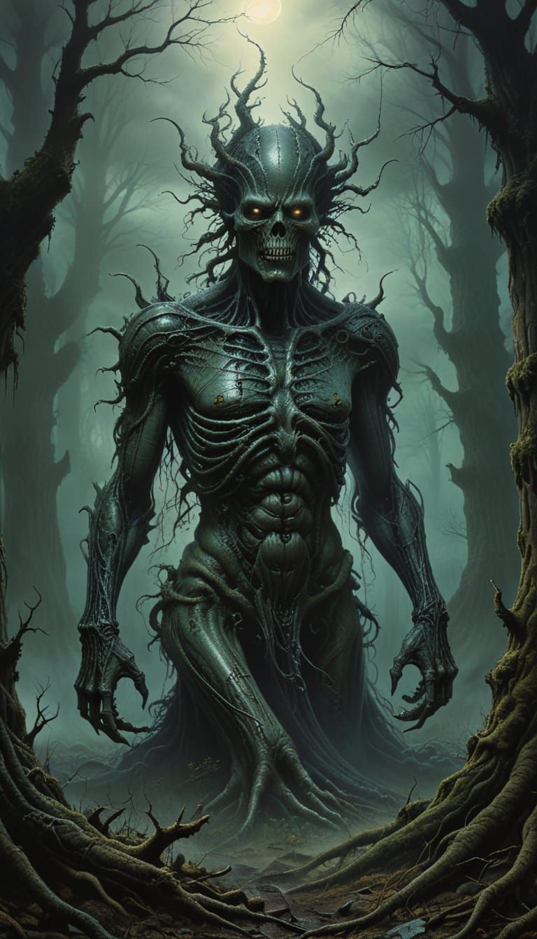 Ancient Towers Loom in the Shadows, with Malevolent Creature...