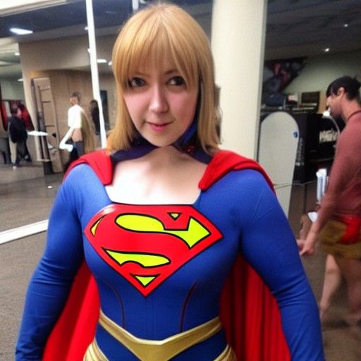 Humorous Plus-Size Supergirl Cosplay