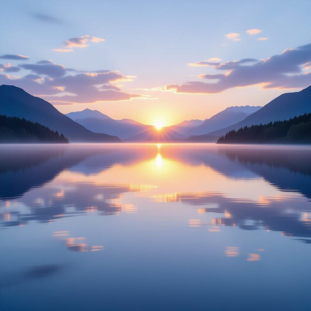 Dreamy Landscape of Light and Color