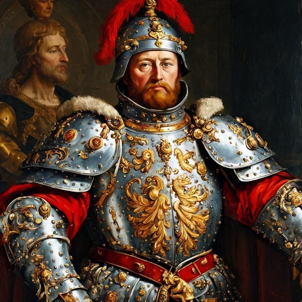 Maximilian II in Hercules Armor Portrait