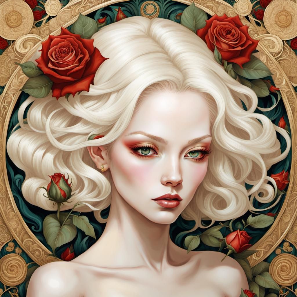 Mother Earth as Albino Rose Punk Witch