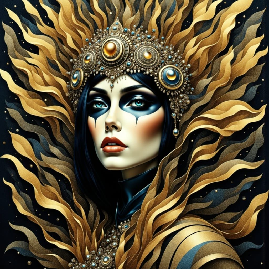 Whispers of Feline Folk in a Dark Slate Blue Realm