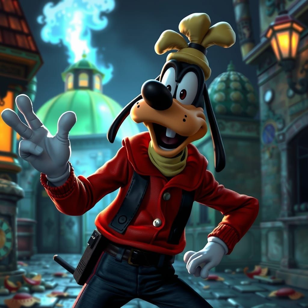 Goofy in Disney's Resident Evil World