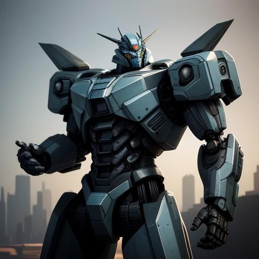 Mechanized Portrait of a Giant Robot with Claws