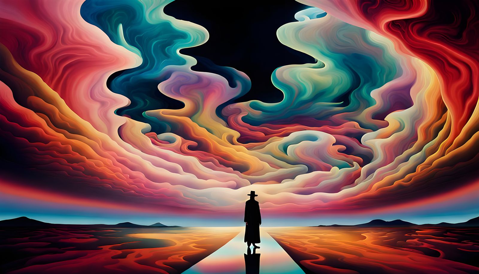 Wavering Dimensions: A Surreal Reality's Edge