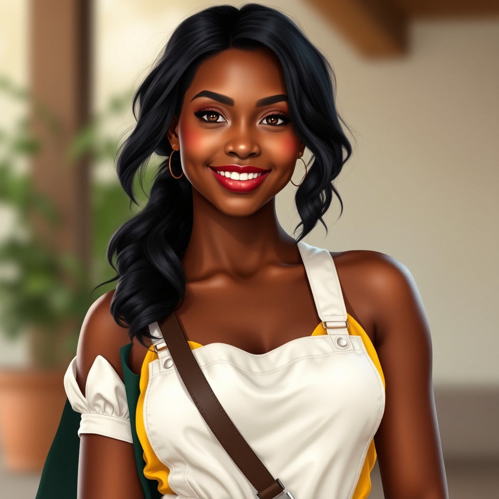 Radiant Woman in Sundress: Fantasy Concept Art