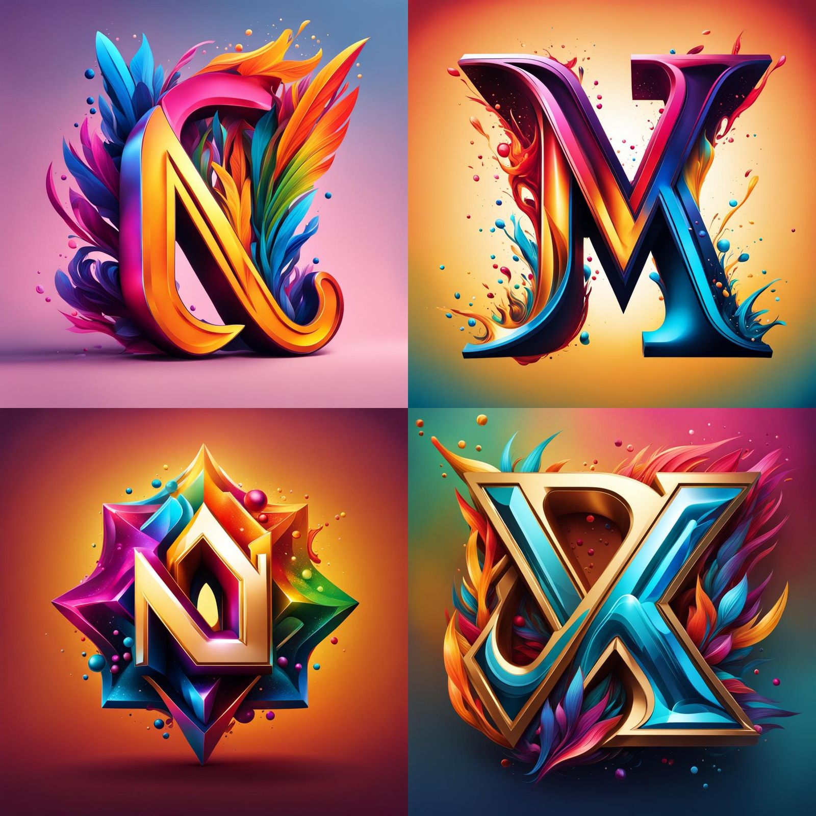Creative Hyperrealistic Logo Design with Initials N.A.