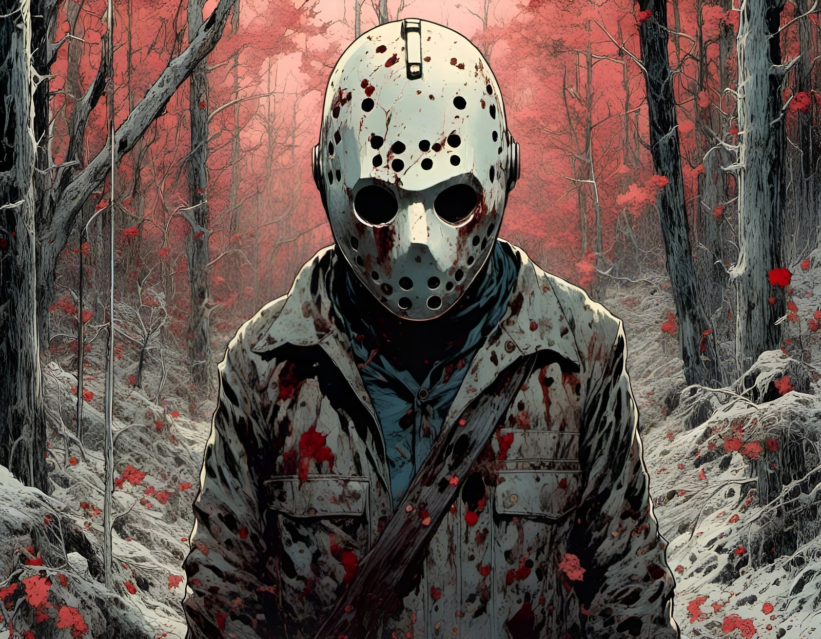 Jason Voorhees Macabre Manga Illustration