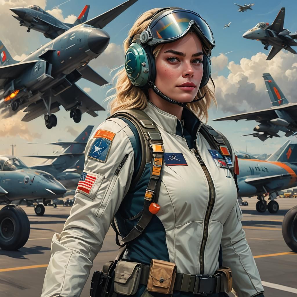 Pilot Portrait with Dynamic Lighting