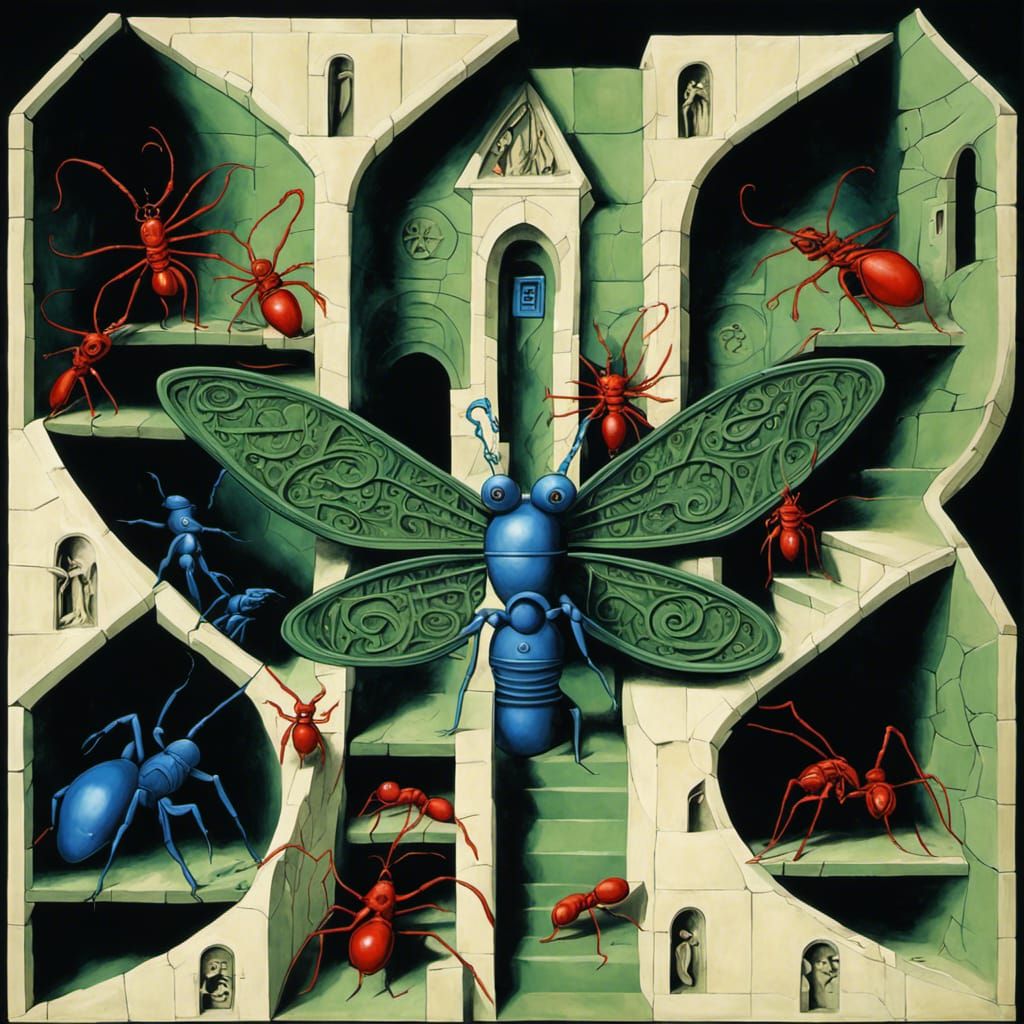 Surreal Cthulhu Gargoyles and Gothic Geometry