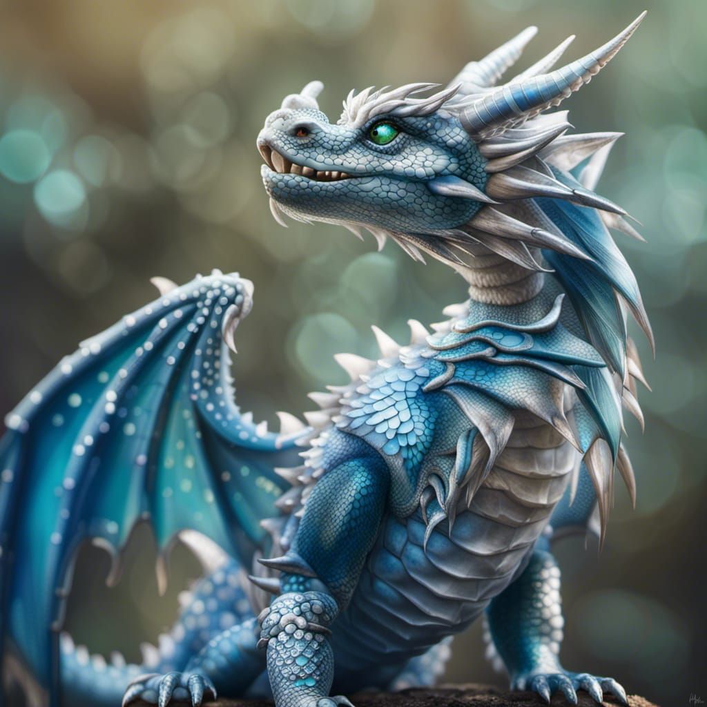 Hyperrealistic Iridescent Dragon Matriarch in Stunning Detai...