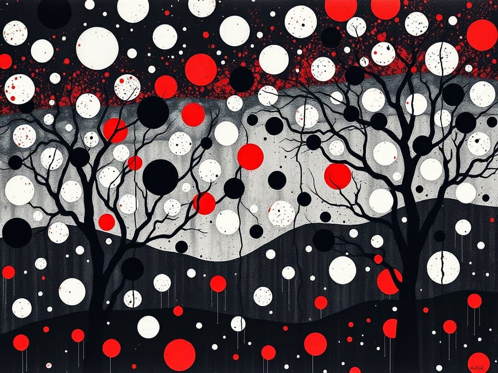 Vibrant Optical Illusion in Abstract Op-Art Style