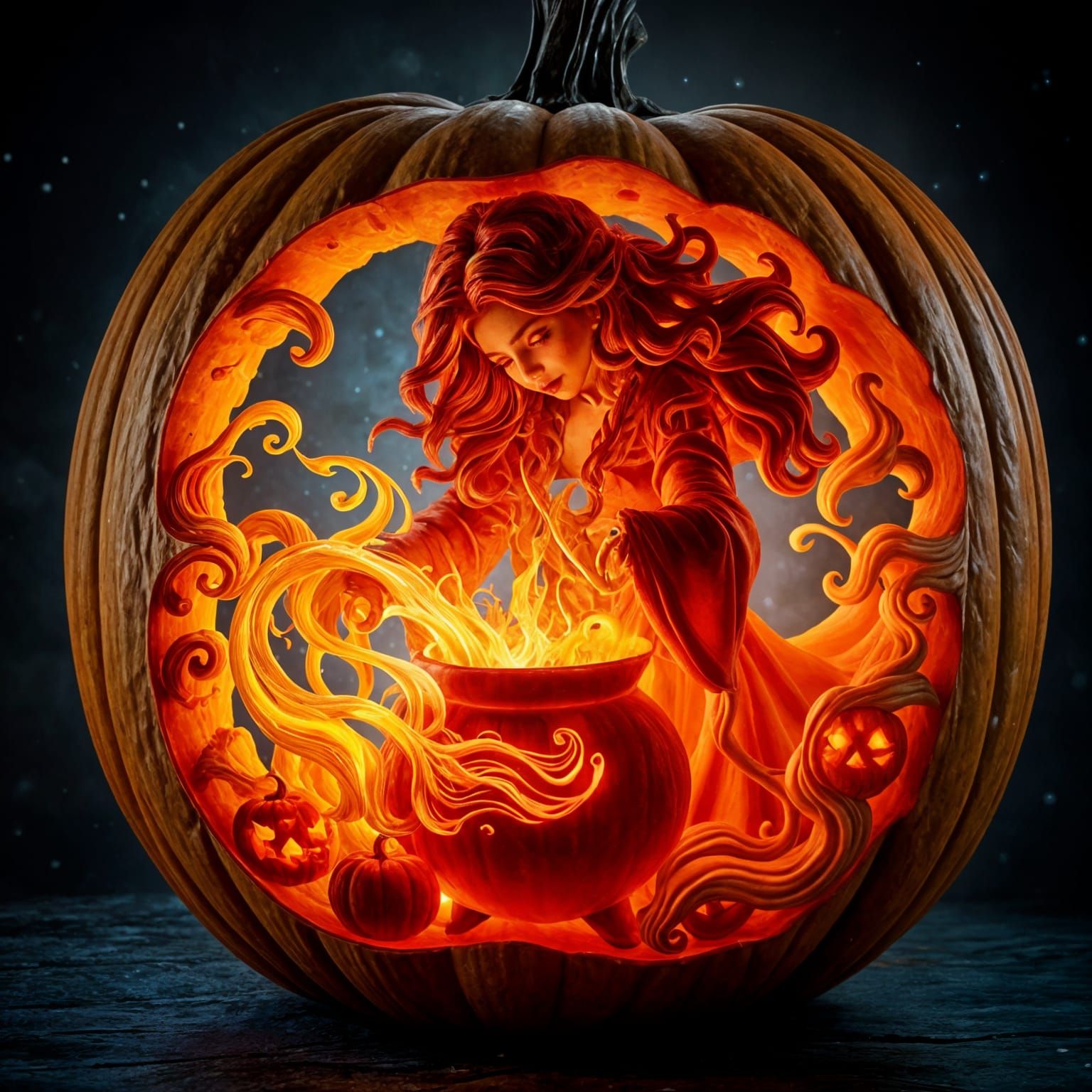 Glowing Cauldron in Hyperrealistic Splash Art